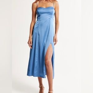 ABERCROMBIE SATIN MIDI DRESS